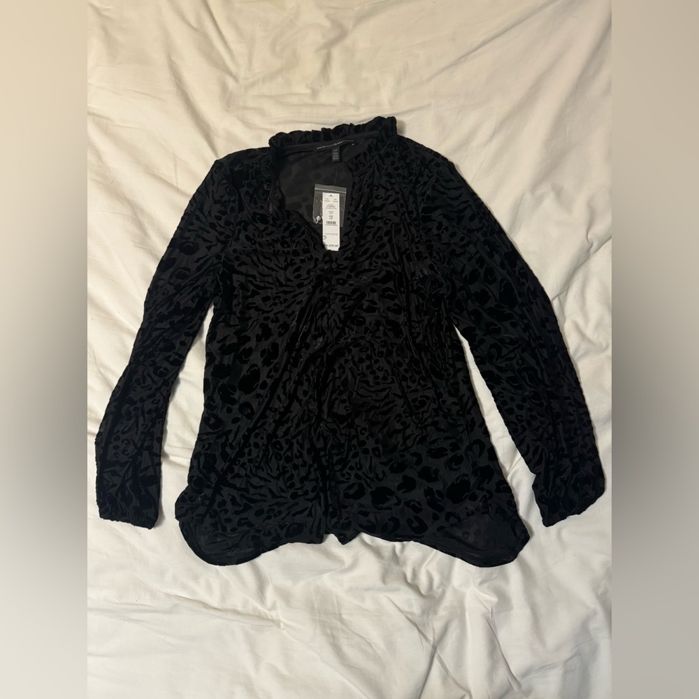 White House black market animal print tunic